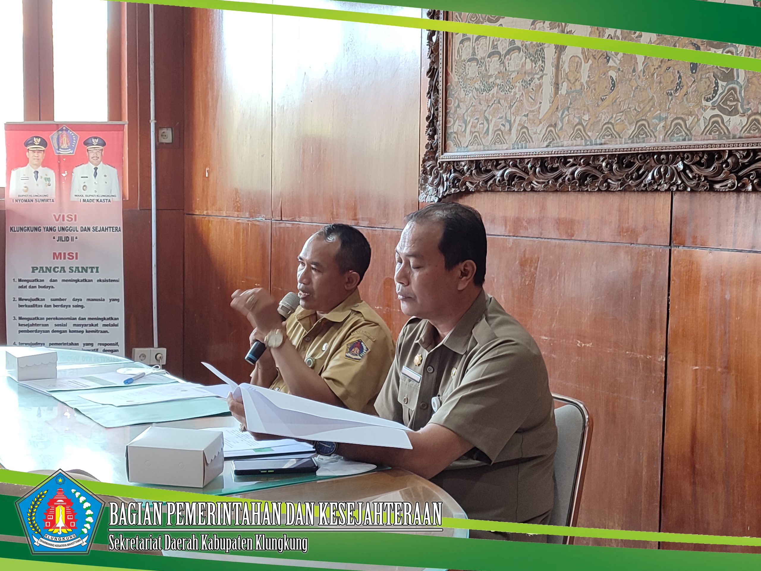 Rapat Kerja Sama Pemerintah Daerah Kabupaten Klungkung dengan Desa Pakraman Pesinggahan