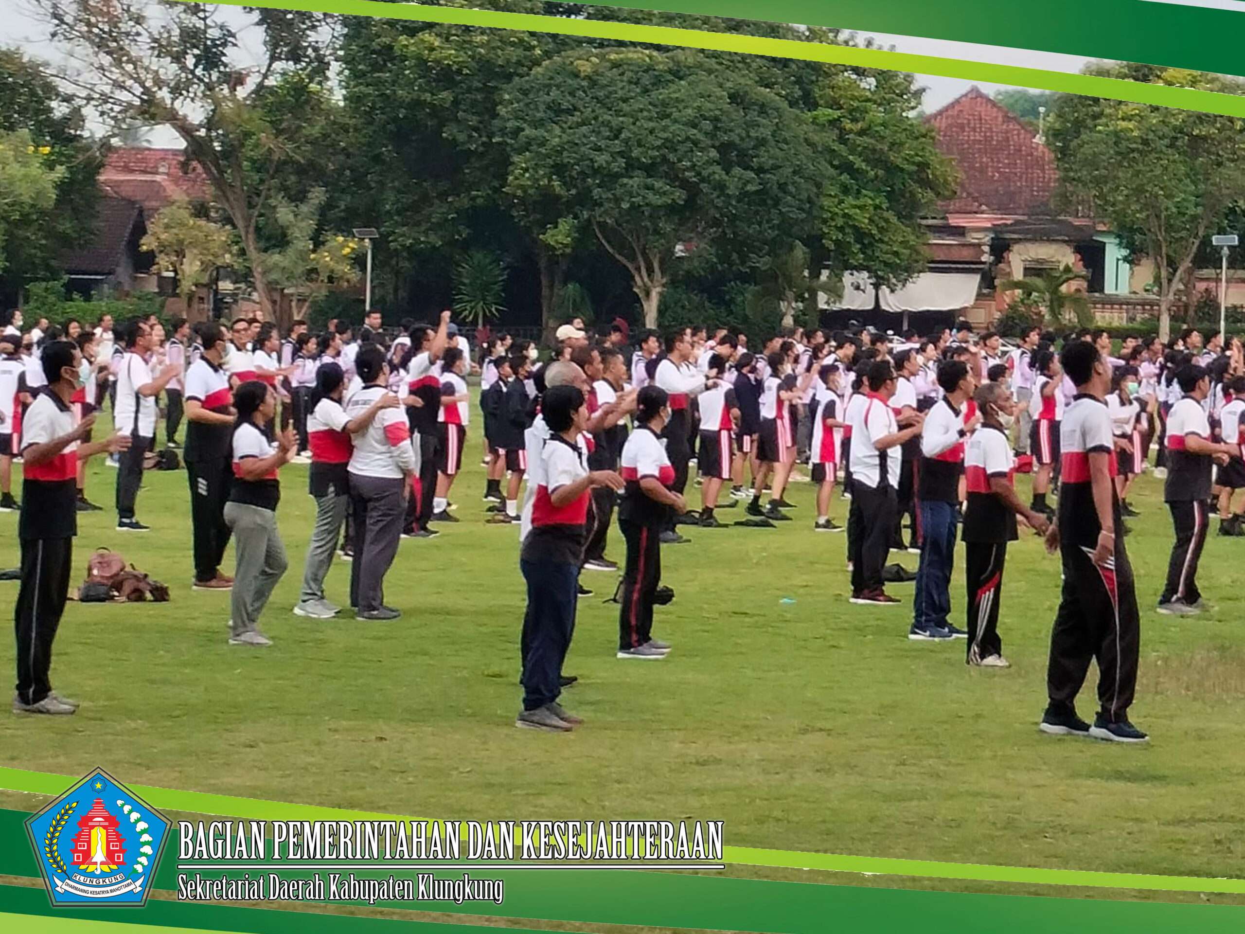 Senam Sehat dan Mengunjungi Pameran Pertanian serangkaian Rahinan Tumpek Wayang
