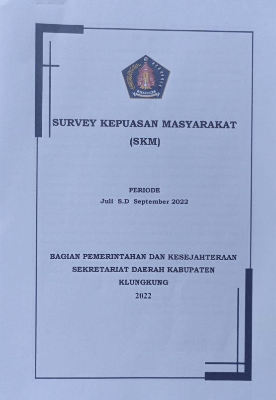 SKM Triwulan III Bagian Pemerintahan dan Kesejahteraan Sekretariat Daerah Kabupaten Klungkung
